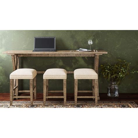 Carlyle Crossing Solid Pine Counter Height Sofa Table Set With Three