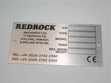 Ce Data Plates And Serial Plates Co Tyrone True Colours Marketing