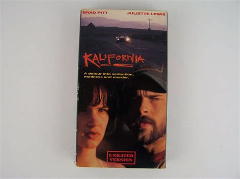 Kalifornia UNRATED Version VHS Video Tape Brad Pitt Juliette Lewis