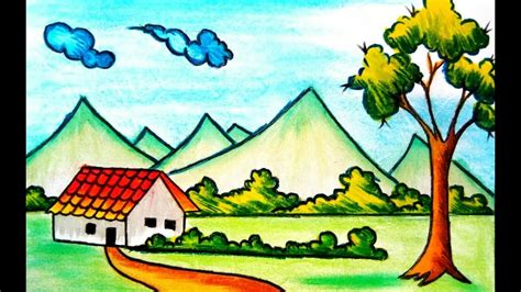 Natural Scenery Drawing At Explore Collection Of