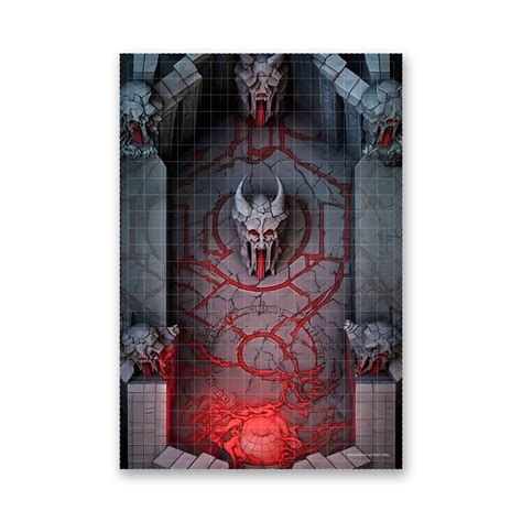 Dnd Cloth Battle Maps Demon Lair Size Ms Etsy