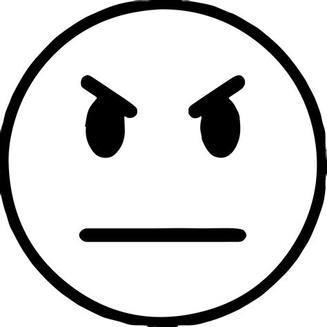 Angry Face Coloring Page