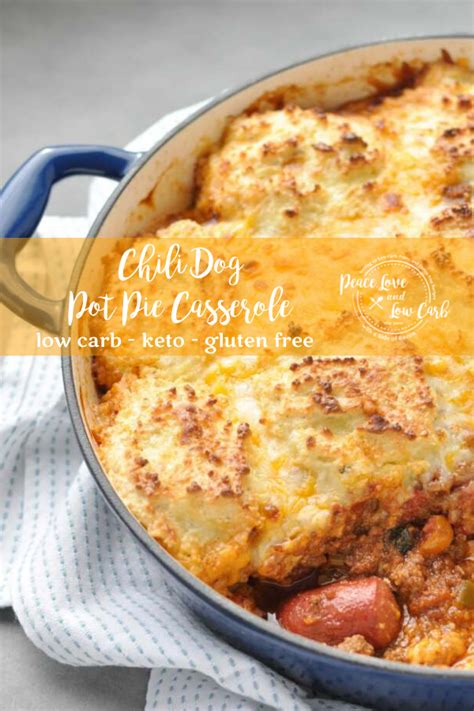 Ketogenic diets are revolutionizing nutrition, both for humans and for dogs. Keto Chili Dog Pot Pie Casserole | Peace Love and Low Carb ...