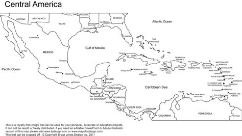Central America Map Central America America Map