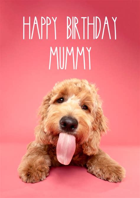 Goldendoodle Happy Birthday Mummy Greetings Card Thortful