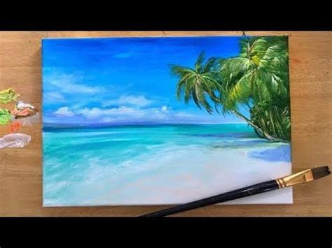 Beach Easy Acrylic Painting For Beginners