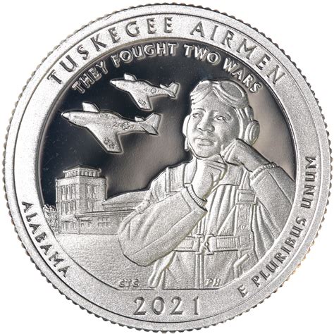 2021 S Tuskegee Airmen Historic Site Quarter Atb Gem Proof Dcam Cn Clad