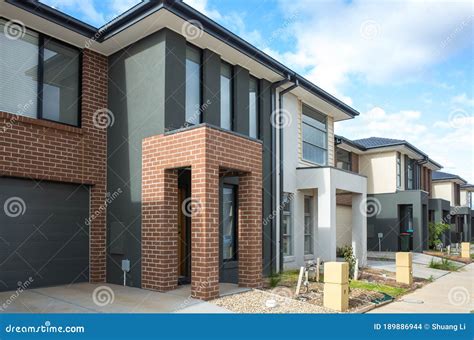 Building Of Some Residential Townhouses In A Suburb Of Australia The
