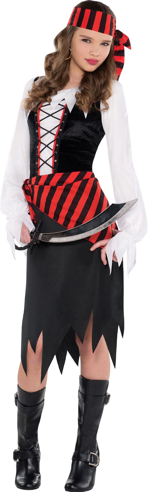 Girls Teen Bucaneer Beauty Pirate Fancy Dress Costume