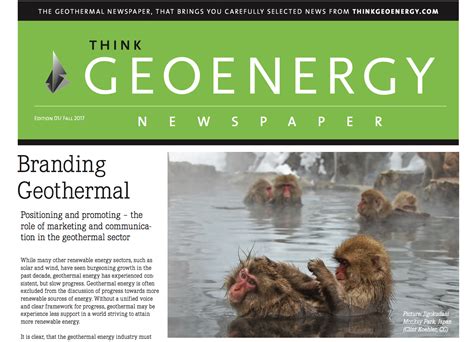 Geothermal News On Paper The Think Geoenergy Newspaper