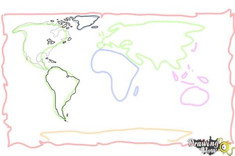 Howto draw everything will teach you how to draw different things. How to Draw a World Map - DrawingNow
