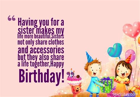 41 Wonderful Sister Birthday Wishes Will Show Your Love Picsmine