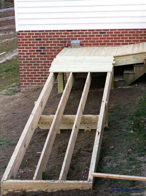 Treated wood is popular for. Home Wheelchair Ramp Plans | plougonver.com