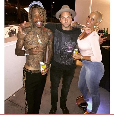 top naija celebrity gist wiz khalifa amber rose look happy together in photo with mutual