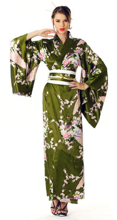 Green Kimono Sleek And Beautiful Long Sleeved Kimono With A Stylish