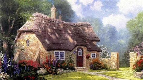 1920x1080 Thomas Kinkade Thomas Kinkade Painting Summer Cottage In