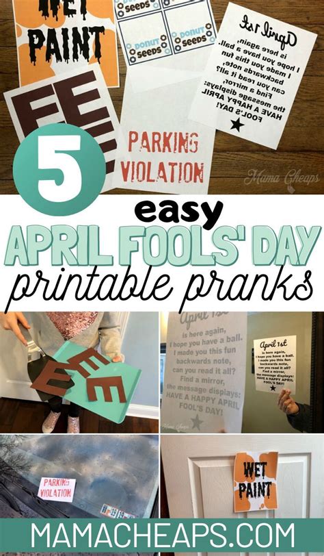5 Easy April Fools Day Printable Pranks Mama Cheaps® Diy April