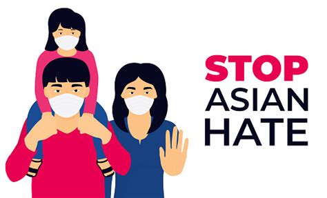Hentikan Spanduk Kebencian Asia Menyebarkan Kesadaran Akan Kejahatan Anti Rasisme Dan Gerakan