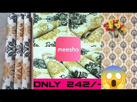 Meesho Wallpaper Honest Review🤗 | PVC Wallpaper Unboxing | Only Rs 242😱