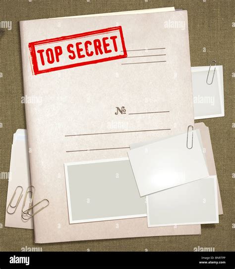 Dorsal View Of Military Top Secret Folder With Stamp Stock Photo Alamy