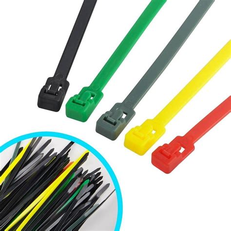 Multi Colored Commercial Electric Cable Ties Weather Resistant Nylon