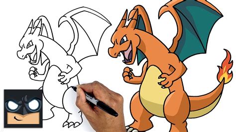 How To Draw Pokemon Charizard Step By Step Drawing Tutorial For