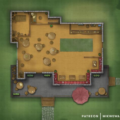 Tavern Map With 1st Floor And Cellar Inspired By Mikwewas Tavern Map