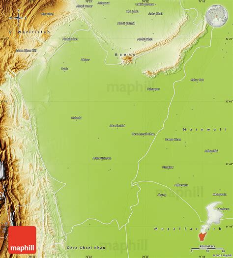 Physical Map Of Dera Ismail Khan