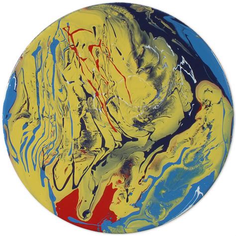 Red Yellow Blue Round Abstract Art Portholes Of Aurelia Xx
