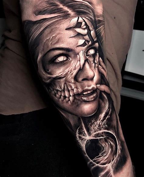Skull On Hand Tattoo Over Face Meaning
