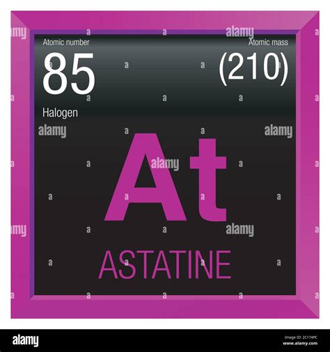 Astatine Symbol Element Number 85 Of The Periodic Table Of The