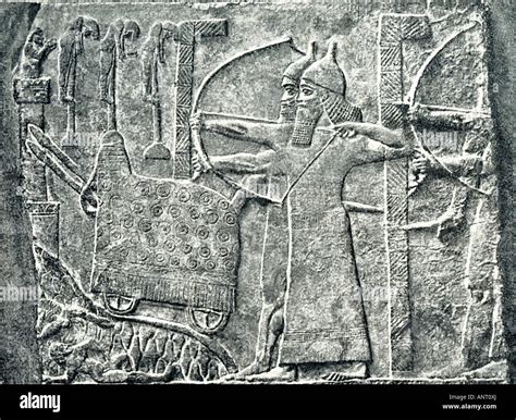 Assyrian Archers And Battering Ram Stock Photo Royalty Free Image
