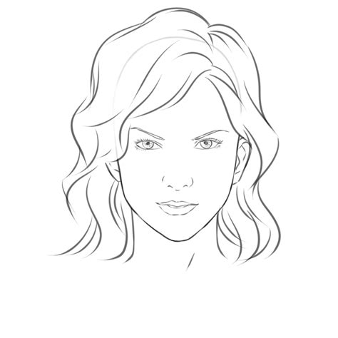 Sketches Of Women Faces Drawings Coloring Pages