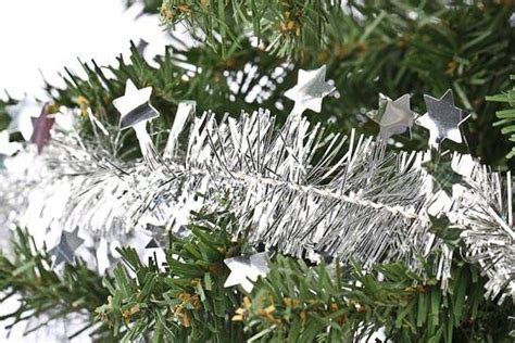 Silver Star And Tinsel Garland Factory Direct Craft