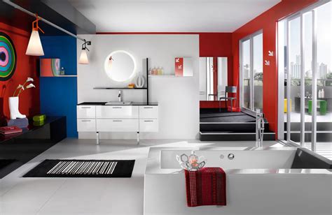 Living room plus minus pop design for bathroom. Super Stylish Bathrooms from Delpha