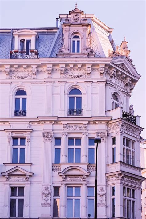 Exterior Facade Of Classic Building In The European City Architecture