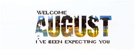 Welcome August Facebook Cover Colorfully Images