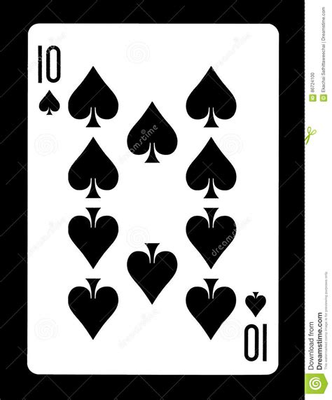 Ten Of Spades Playing Card Stock Photo Image Of Card Spades 86724100