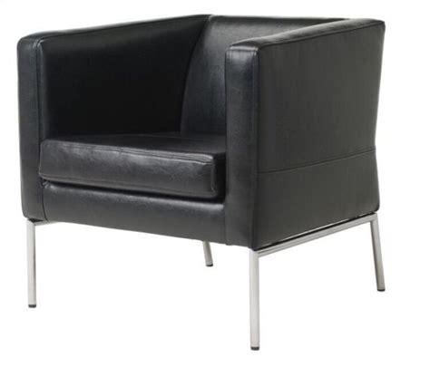 Ikea Klappsta Chair Black Leatherarmchair In Finnieston Glasgow