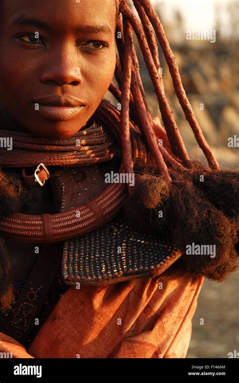 Portrait Of A Himba Woman Kaokoland Namibia September 2013 Stock