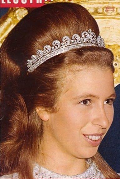 A Rare Colour Image Of The Young Princess Anne Wearing The Cartier