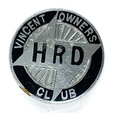 ヴィンセント オーナーズクラブ ビンテージ ボタンホール ピンバッジ Hrd Vincent Owners Club Vintage
