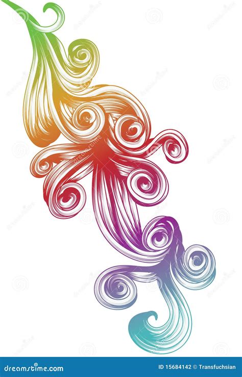 Hand Drawn Ornate Colorful Swirl Design Stock Vector Image 15684142