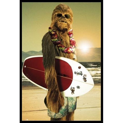 Star Wars Chewbacca Chewbacca Surf Board Poster Poster Print