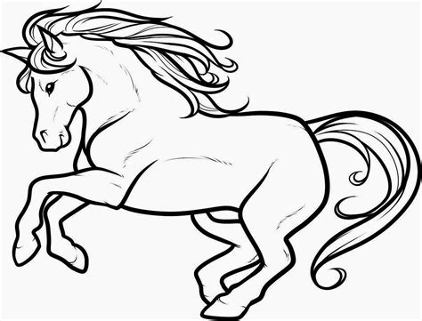 Colour Drawing Free Hd Wallpapers Horse For Kids Coloring Page Free