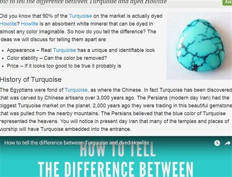 How To Tell The Difference Between Turquoise And Dyed Howlite Howlite