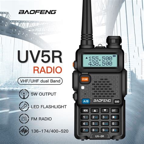 Baofeng Uv 5r Transceiver Vhf Uhf Dual Band Radio 136 174 400 480 Mhz T1 Talkie Shopee Brasil