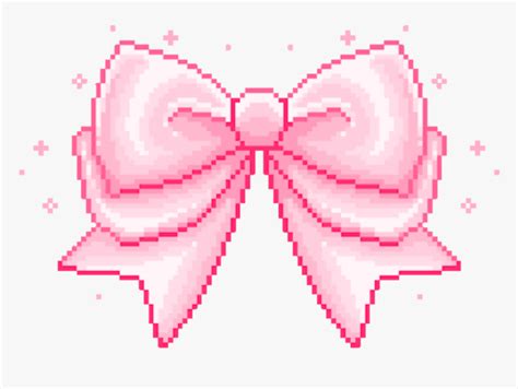 Cute Pink Bow Aesthetic Soft Kawaii Pixel Art Pixelart Transparent