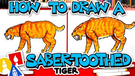 How To Draw A Saber Toothed Tiger Smilodon YouTube