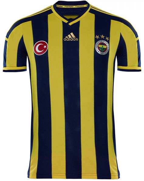The fenerbache 2014/15 adidas home kit is in the team's popular yellow and blue stripes. New Fenerbahçe 14-15 Kits Released - Footy Headlines